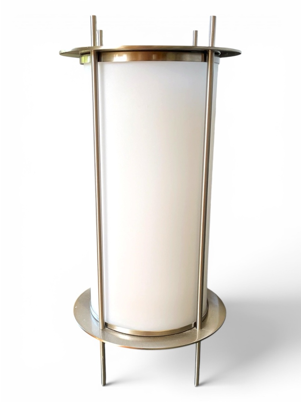 George Kovacs table lamp, vintage early 2000’s, column, brushed metal,plug-in - Picture 2 of 6